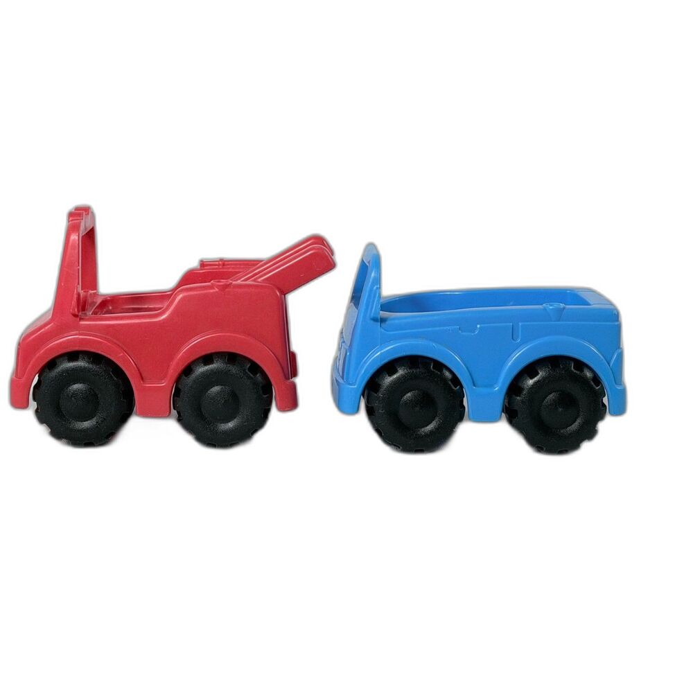 Fisher Price Little People Fire Truck Postal Jeep Car Blue Red 1990s One Seat